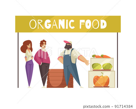 Organic Food Booth Composition 91714384