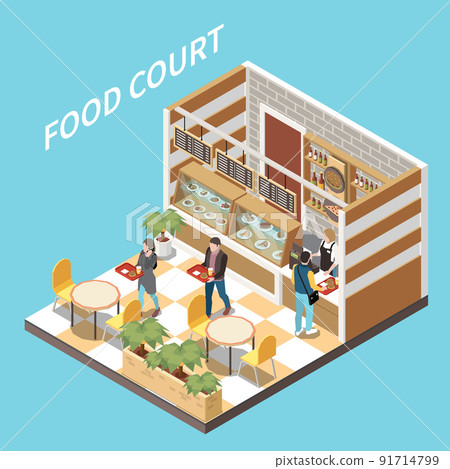Food Court Isometric View 91714799