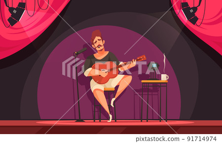 Stage Guitar Performance Composition 91714974