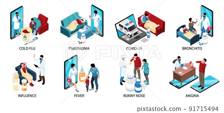 Cold Flu Isometric Compositions 91715494