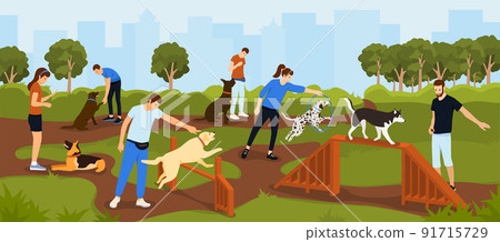 Dog Playground Training Composition Dog Playground Training Composition 91715729