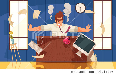 Professional Burnout Design Illustration Professional Burnout Design Illustration 91715746