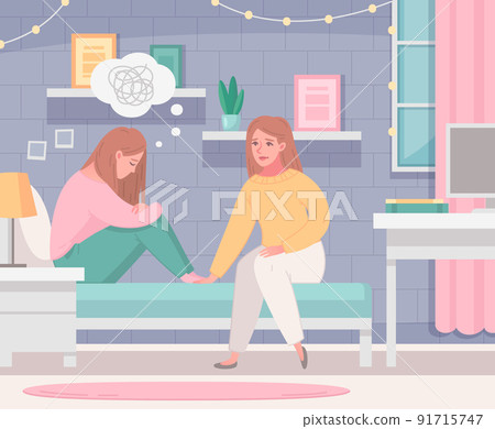 Home Empathy Cartoon Composition Home Empathy Cartoon Composition 91715747