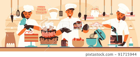 Flat Confectionery Illustration 91715944