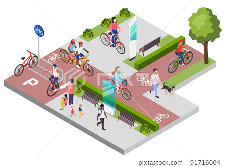 City Cycling Isometric Composition City Cycling Isometric Composition 91716004