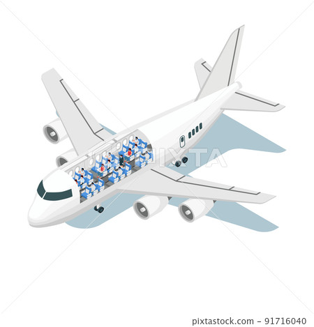Airplane Scheme Isometric Composition Airplane Scheme Isometric Composition 91716040