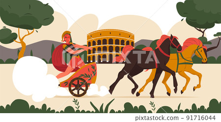 Ancient Roman Illustration 91716044