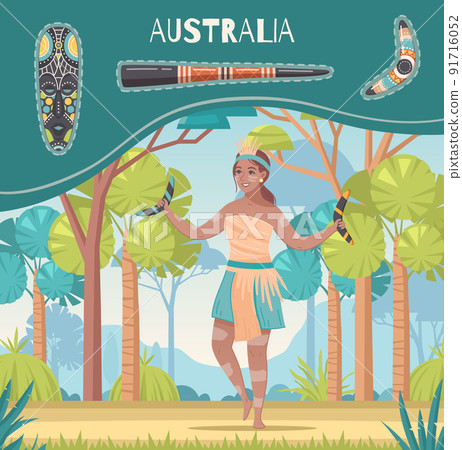 Australia Cartoon Poster Australia Cartoon Poster 91716052