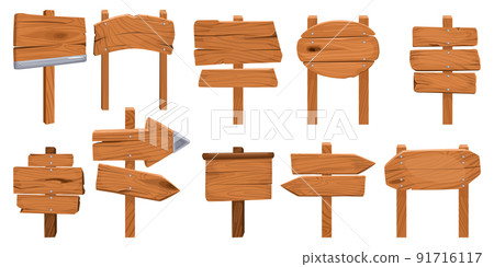 Wood Sign Boards Set 91716117