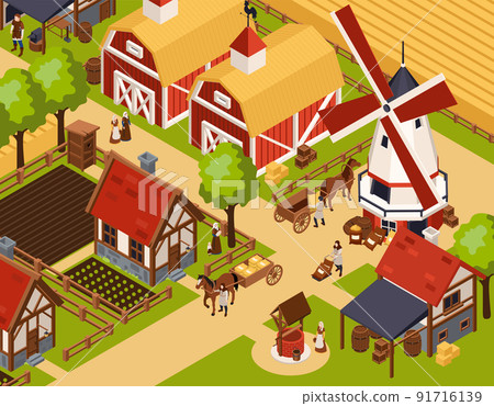 Medieval Rural Architecture Background 91716139