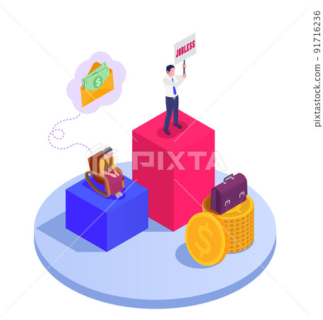 Wealth Security Isometric Composition 91716236