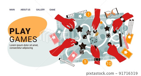 Board Games Hands Banner Board Games Hands Banner 91716319