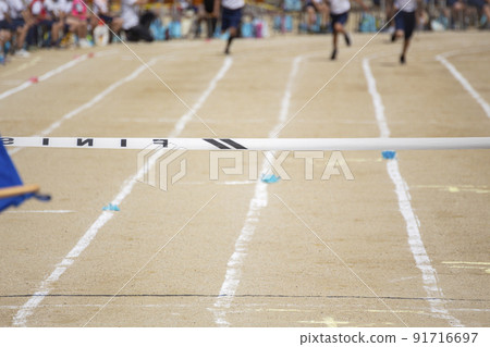 Athletic meet foot race goal tape 91716697