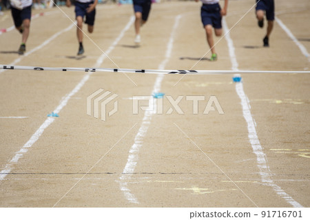 Athletic meet foot race goal tape 91716701