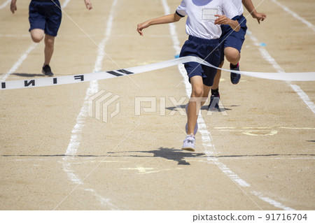 Athletic meet foot race goal tape 91716704