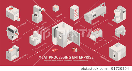 Meat Production Infographics 91720394
