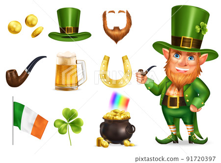 Saint Patrick Day Realistic Set Saint Patrick Day Realistic Set 91720397