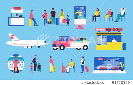 Tourist Flat Color Set 91720569