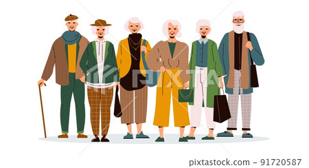 Senior Fashion Concept Illustration Senior Fashion Concept Illustration 91720587