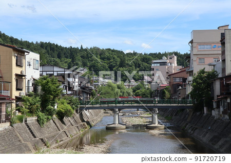 Miyagawa where Miyagawa Morning Market is held in Hida Takayama 91720719