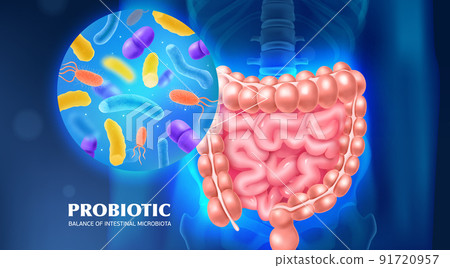 Probiotic Realistic Advertising Background Probiotic Realistic Advertising Background 91720957