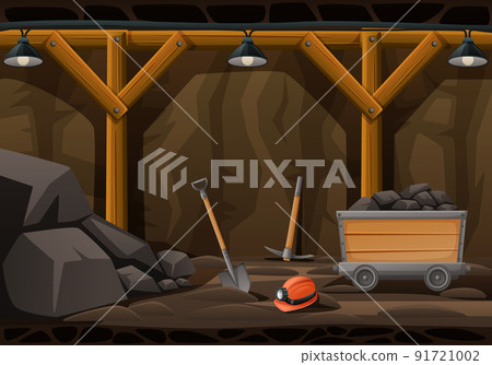 Inside Mine Cartoon Composition 91721002