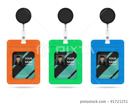 Realistic Badge Cards Set 91721251