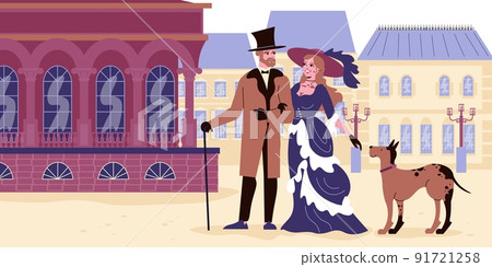 Victorian Flat Illustration Victorian Flat Illustration 91721258
