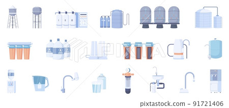 Water Purification Icon Set Water Purification Icon Set 91721406