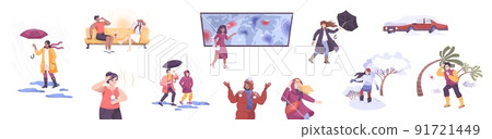Weather Flat Icon Set 91721449