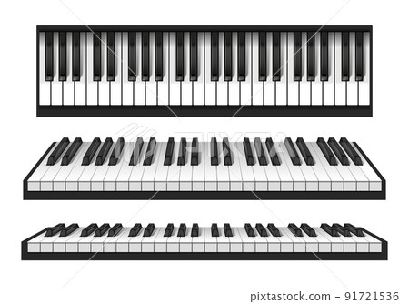 Realistic Piano Keys Set 91721536