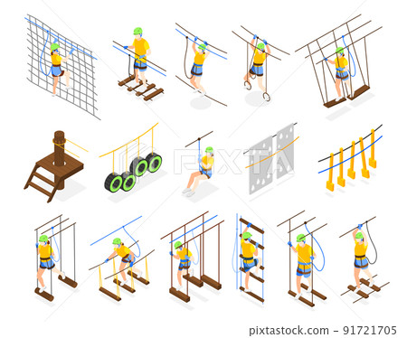 Outdoor Activity Park Isometric Icons Outdoor Activity Park Isometric Icons 91721705
