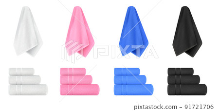 Colorful Towels Realistic Set Colorful Towels Realistic Set 91721706
