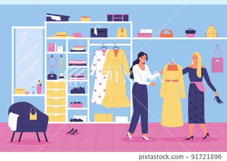 Wardrobe Flat Illustration Wardrobe Flat Illustration 91721896