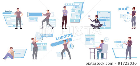 Loading Progress People Set Loading Progress People Set 91722030
