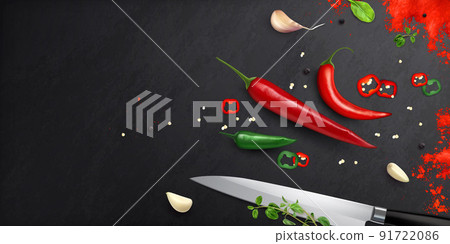 Pepper Cooking Realistic Composition Pepper Cooking Realistic Composition 91722086