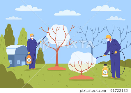 Pest Control Flat Background Pest Control Flat Background 91722183