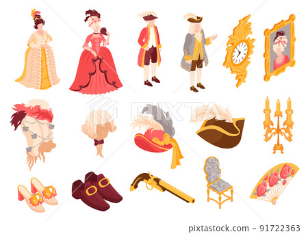 Rococo Period Isometric Set 91722363