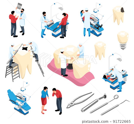 Dentist Isometric Set 91722665