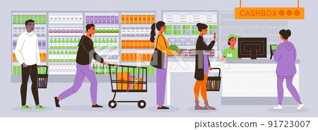 Checkout In Supermarket Composition 91723007