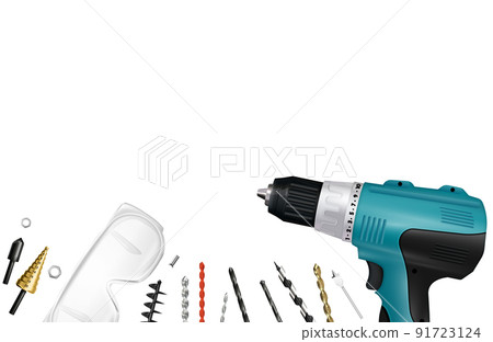 Drilling Machine Realistic Composition Drilling Machine Realistic Composition 91723124