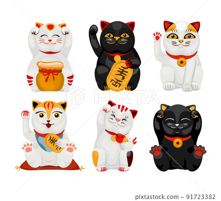 Lucky Japanese Cat Set 91723382