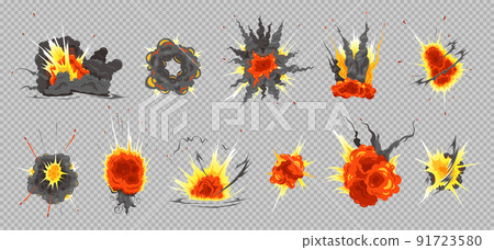 Bomb Explosion Transparent Set 91723580