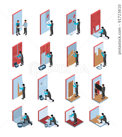 Home Repair Isometric Set Home Repair Isometric Set 91723610