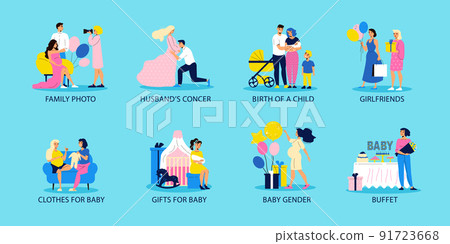 Baby Shower Party Composition Set 91723668