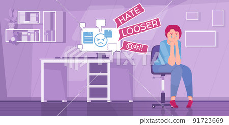 Computer Bullying Teen Composition 91723669