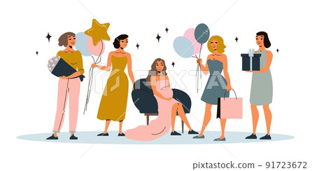 Baby Shower Party Concept Illustration 91723672