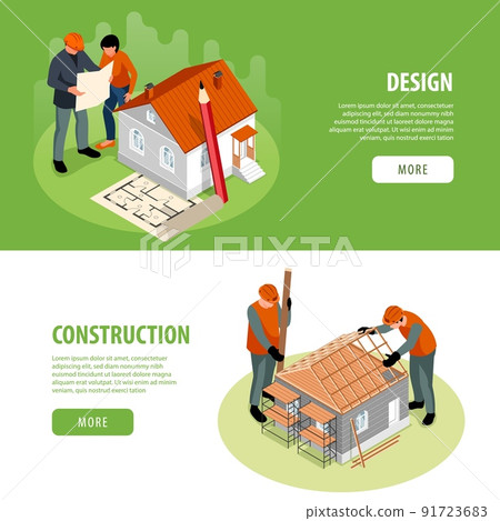 House Construction Banners Set House Construction Banners Set 91723683