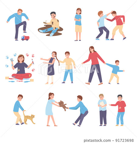 Bad Behavior Of Children Flat Set 91723698