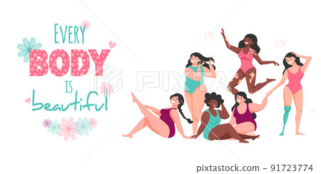 Beautiful Body Positive Composition 91723774